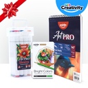 Holiday Youth Art Kit #1 – Mixed Media Pad, 12 Colored Pencils, 12 Alcohol Markers – Christmas Gift for Teens & Aspiring Artists