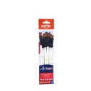 PAINTBRUSHES, TAKLON BRISTLE SPECIAL EFFECTS WHITE HANDLE , SET OF 6 BRUSHES