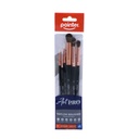 PAINTBRUSHES, TAKLON BRISTLE , MOP, ROUND, BLACK HANDLE , SET OF 6 PIECES