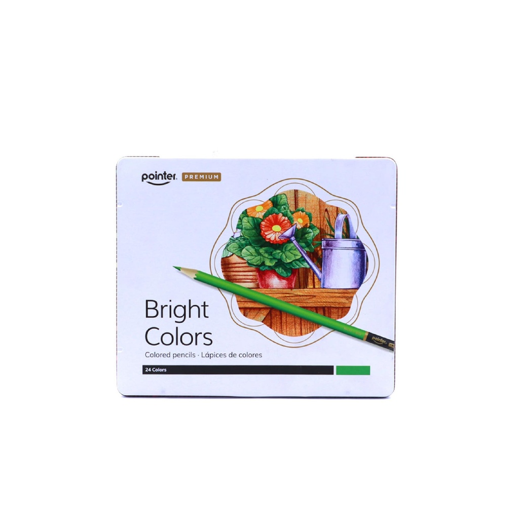 COLORED PENCILS, PREMIUM ARTIST, METAL BOX, SET OF 24 COLORS