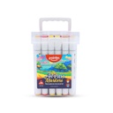 DUAL TIP ALCOHOL-BASED INK MARKERS WITH PLASTIC CASE, SET OF 36 COLORS 