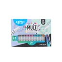 PENS, MULTI-COLORED, BALLPOINT, 3 INK COLORS, 1.0 MM, BOX 0F 24 PENS