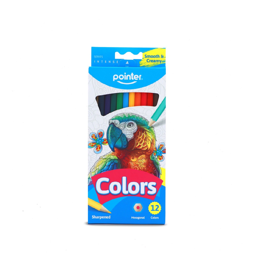 COLORED PENCILS, INTENSE, HEXAGONAL, SET OF 12 COLORS