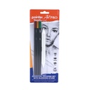 CHARCOAL PENCILS, SOFT, MEDIUM, AND HARD WITH BLENDING STUMP, SET OF 4 PIECES