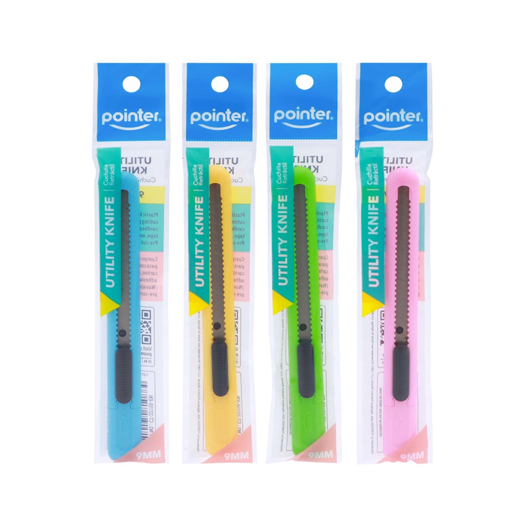 UTILITY KNIFE, PASTEL BODY, 9MM, 1 PIECE