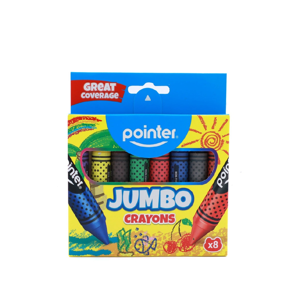 CRAYONS, JUMBO, SET OF 8 COLORS