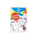 WATERCOLOR COLORING SHEETS, LETTER SIZE WITH 1 BRUSH, SET OF 10 PIECES