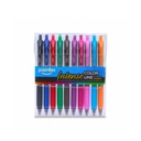 PENS, INTENSE COLOR, GEL INK, RETRACTABLE, 0.7 MM, SET OF 10 COLORED PENS