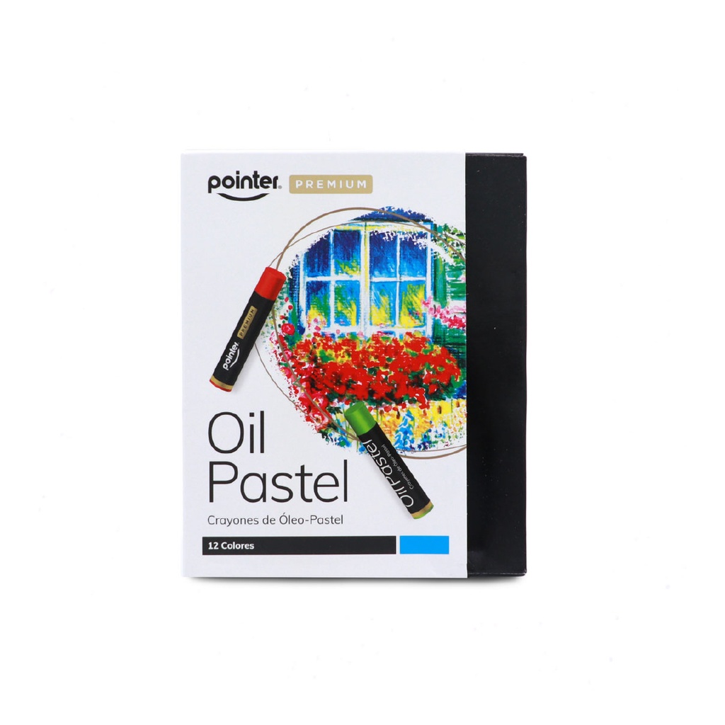 OIL PASTEL CRAYONS, PREMIUM, SET OF 12 COLORS