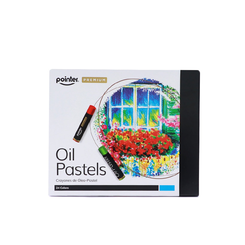OIL PASTEL CRAYONS, PREMIUM, SET OF 24 COLORS