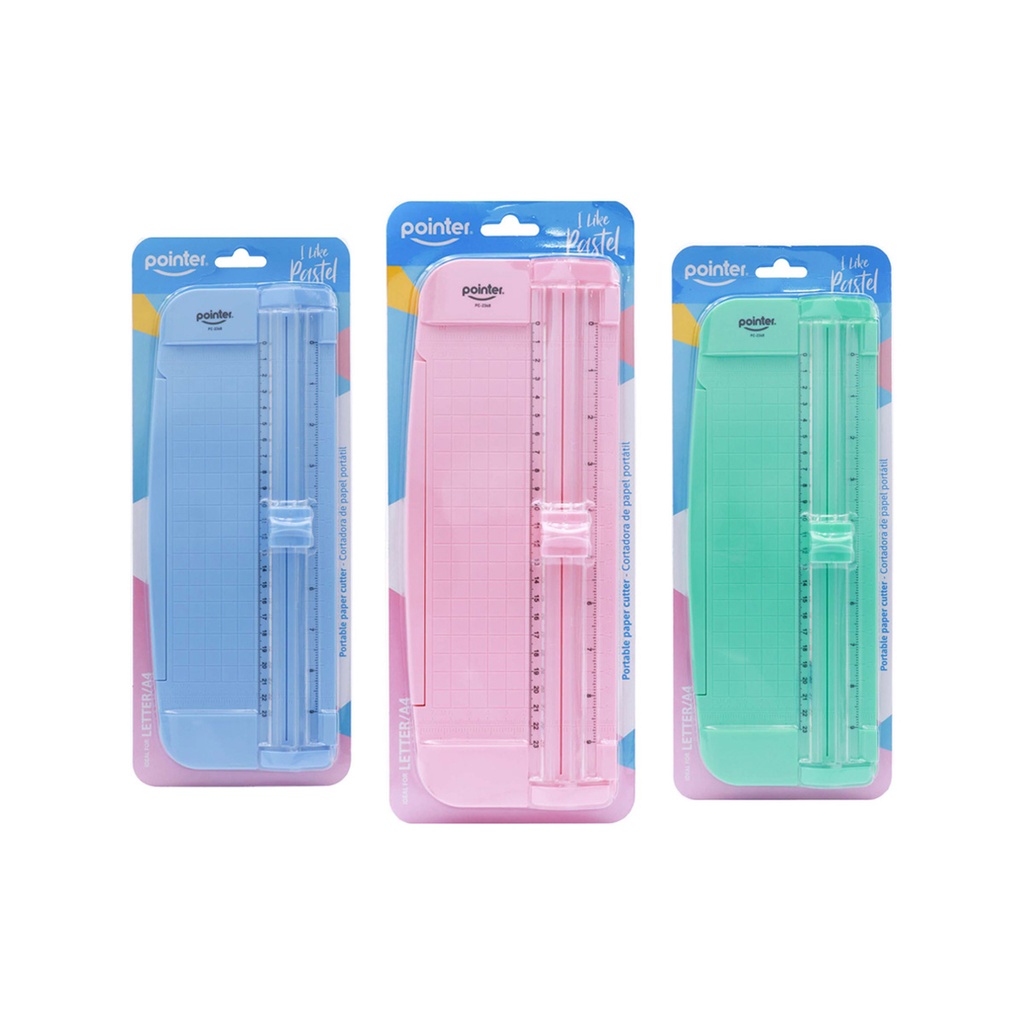 PORTABLE A4 PASTEL COLORS PAPER TRIMMER WITH EXTENDABLE RULER,1 PIECE