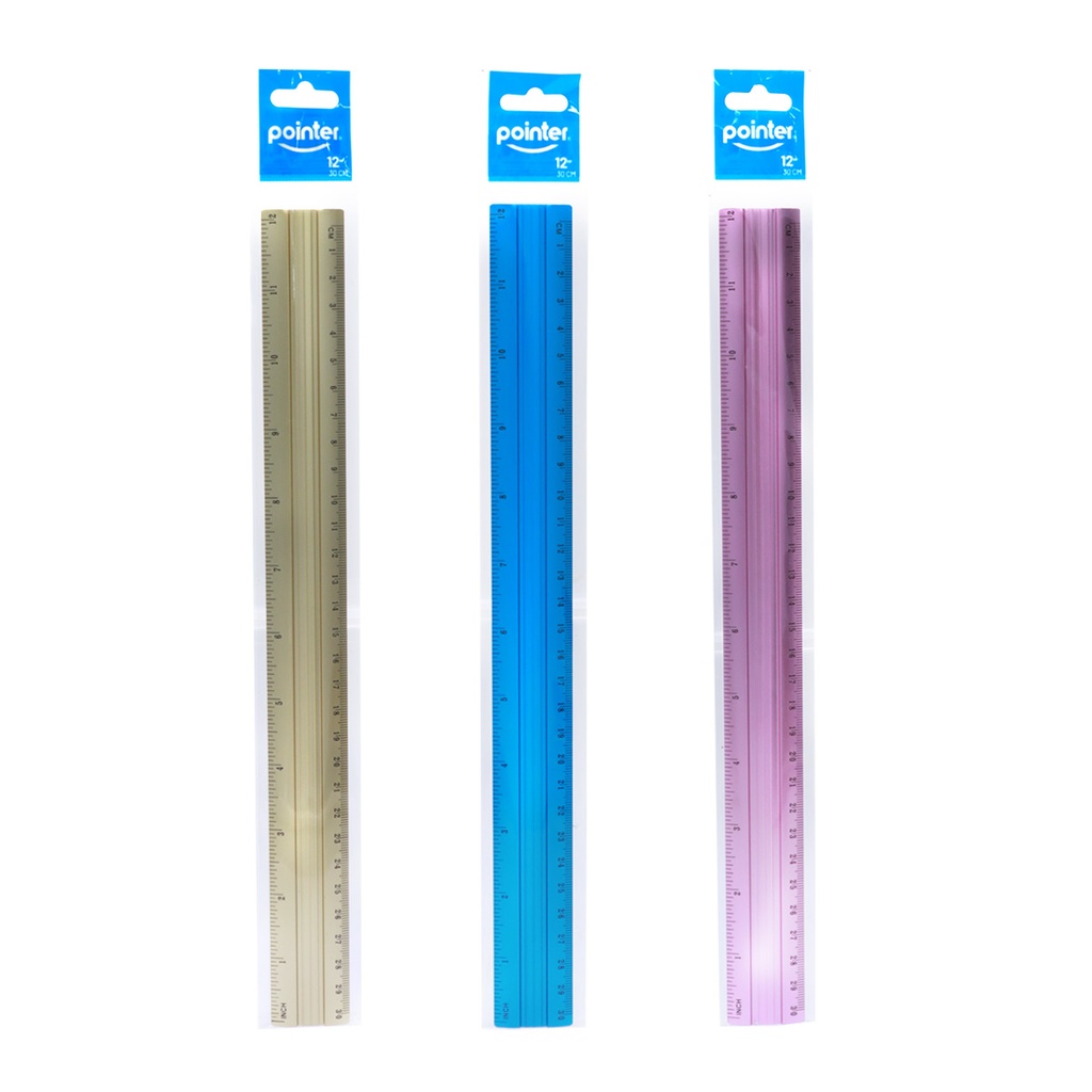 RULER, METAL, 12"/ 30 CM,
