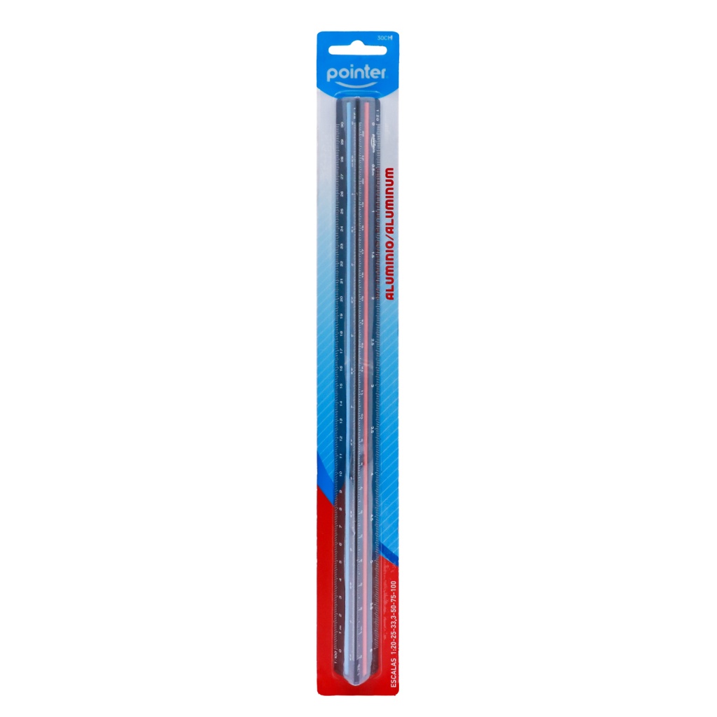 ALUMINUM ARCHITECT RULER, METRIC SCALE, 12"/ 30 CM, 1 PIECE