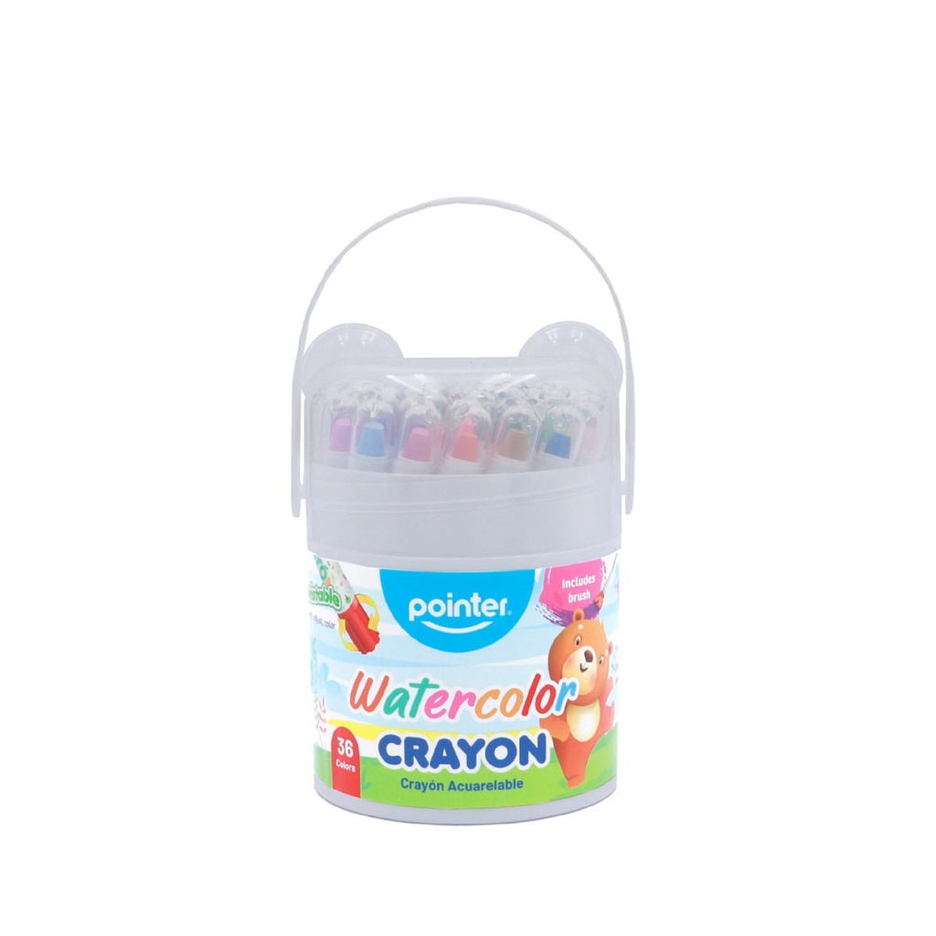 WATERCOLOR CRAYONS RETRACTABLE, SET OF 36 COLORS