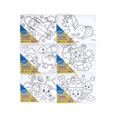 CANVAS, STRECHED, 9X12", PRE-DRAWN WITH CHILDREN’S DESIGNS, 1 PIECE