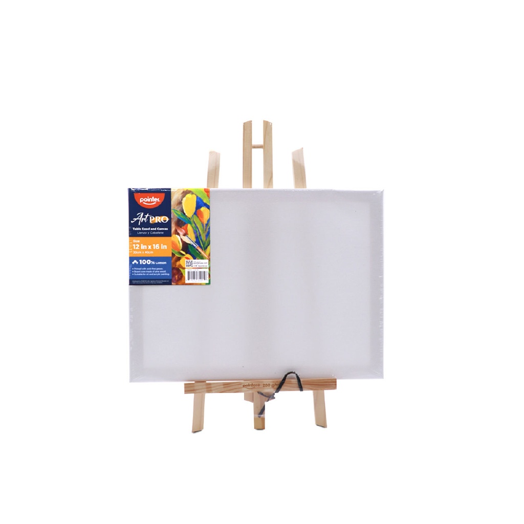 CANVAS AND TABLE EASEL, 100% COTTON, 280 G/M² , 12X16" ,