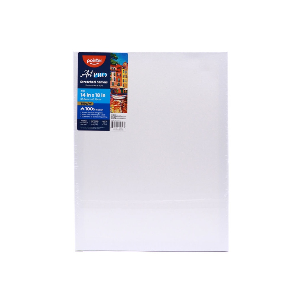 CANVAS, STRETCHED, 14X 18", 100% COTTON 380 G/M²,